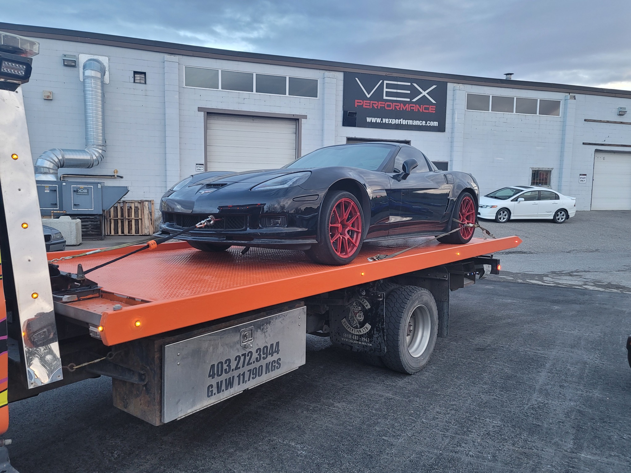 Corvette delivery to VEX Performance – Calgary
